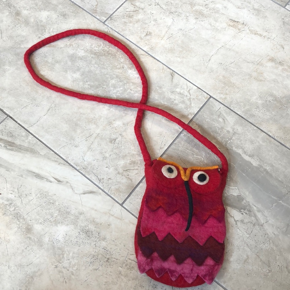 Handmade owl purse